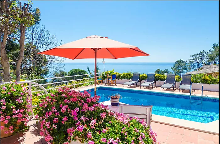 5-bedroom villa with pool, 900m from Cala Canyelles beach
