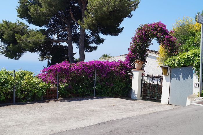 Casa con jardin y vistas al mar en alquiler en Cala Canyelles.