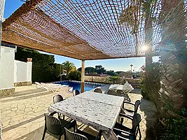 House with private pool for rent near the beach Cala Canyelles.