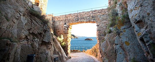 Medieval city walls of Tossa de Mar.